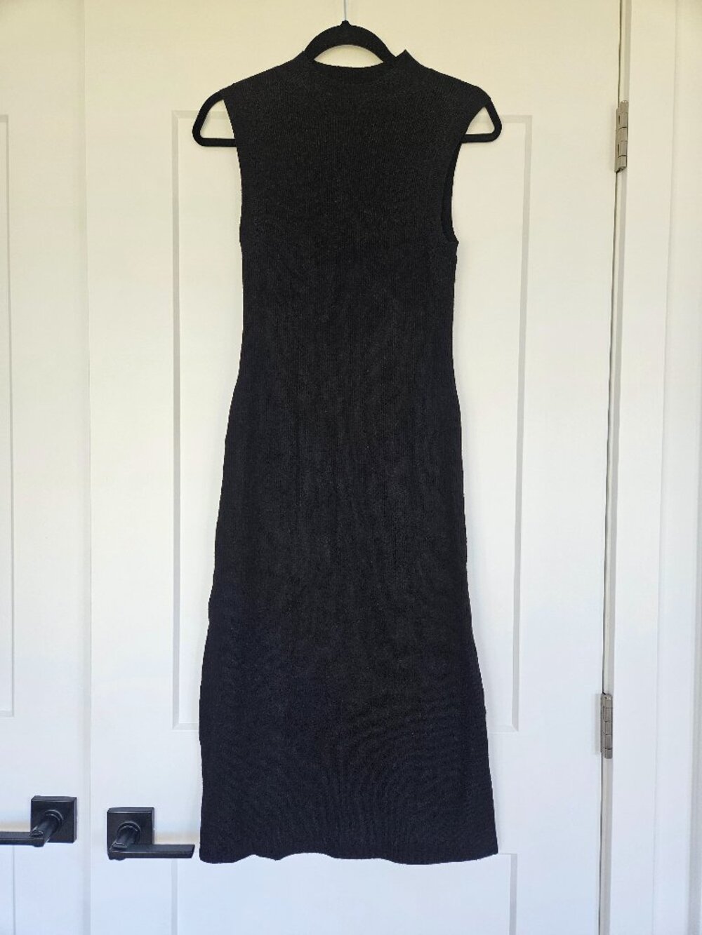 Black knit sleeveless dress